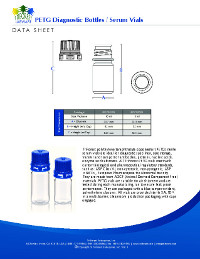 Data Sheet: PETG Diagnostic Bottles / Serum Vials
