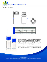 Data Sheet: Polycarbonate Serum Vials